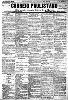 Correio paulistano [jornal], [s/n]. São Paulo-SP, 01 mar. 1883.