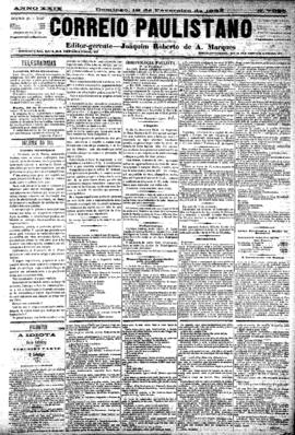 Correio paulistano [jornal], [s/n]. São Paulo-SP, 18 fev. 1883.