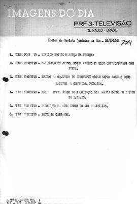 TV Tupi [emissora]. Revista Feminina [programa]. Roteiro [televisivo], 23 mar. 1964.