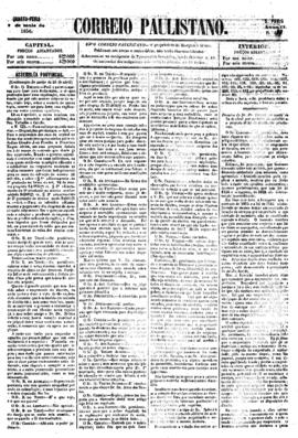 Correio paulistano [jornal], [s/n]. São Paulo-SP, 07 mai. 1856.
