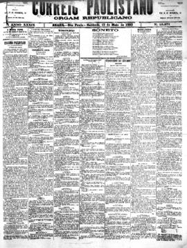 Correio paulistano [jornal], [s/n]. São Paulo-SP, 13 mai. 1893.