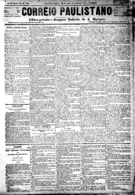 Correio paulistano [jornal], [s/n]. São Paulo-SP, 24 jun. 1883.