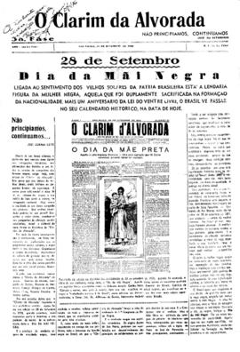 O Clarim [jornal], a. 1, n. 1. São Paulo-SP, 28 set. 1940.