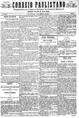 Correio paulistano [jornal], [s/n]. São Paulo-SP, 15 dez. 1880.