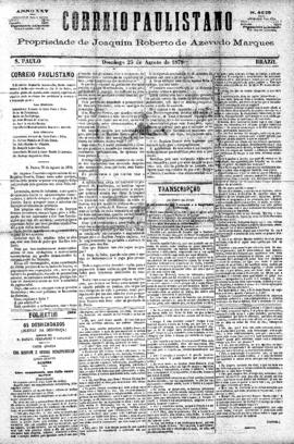 Correio paulistano [jornal], [s/n]. São Paulo-SP, 25 ago. 1878.