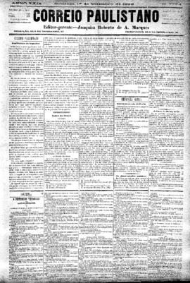 Correio paulistano [jornal], [s/n]. São Paulo-SP, 17 set. 1882.