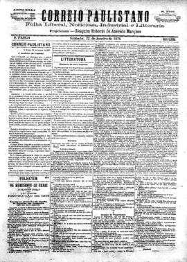Correio paulistano [jornal], [s/n]. São Paulo-SP, 22 jan. 1876.