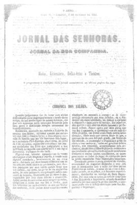 O Jornal das senhoras [jornal], a. 3, t. 6, [s/n]. Rio de Janeiro-RJ, 08 out. 1854.
