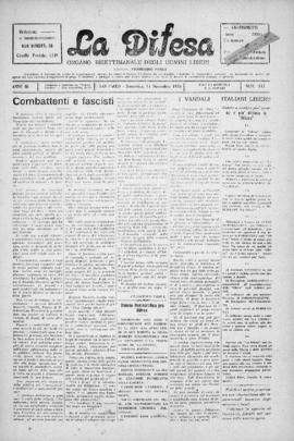 La Difesa [jornal], a. 3, n. 115. São Paulo-SP, 14 nov. 1926.