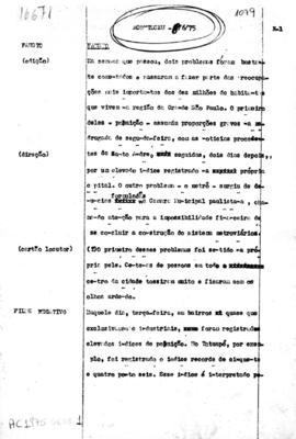 TV Tupi [emissora]. Aconteceu [programa]. Roteiro [televisivo], 08 jun. 1975.