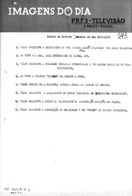 TV Tupi [emissora]. Revista Feminina [programa]. Roteiro [televisivo], 17 ago. 1959.