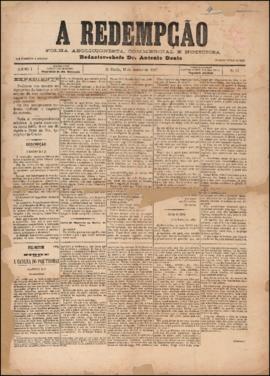 A Redempção [jornal], a. 1, n. 47. São Paulo-SP, 19 jun. 1887.