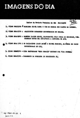 TV Tupi [emissora]. Revista Feminina [programa]. Roteiro [televisivo], 21 jul. 1960.