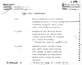 TV Tupi [emissora]. Turf em Revista [programa]. Roteiro [televisivo], 29 dez. 1952.