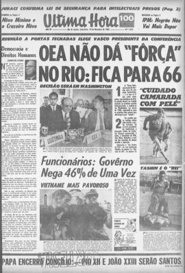 Última Hora [jornal]. Rio de Janeiro-RJ, 19 nov. 1965 [ed. matutina].