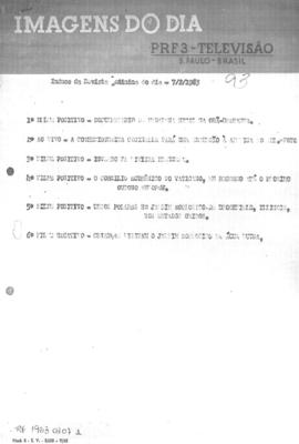 TV Tupi [emissora]. Revista Feminina [programa]. Roteiro [televisivo], 07 fev. 1963.