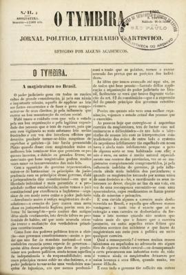 O Tymbira [jornal], n. 11. São Paulo-SP, 14 jul. 1860.