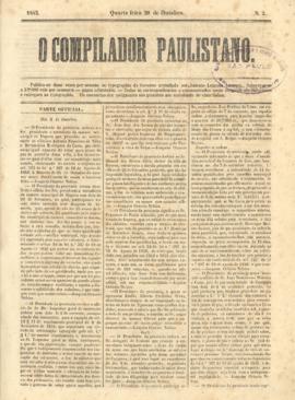 O Compilador paulistano [jornal], [s/n]. São Paulo-SP, 20 out. 1852.