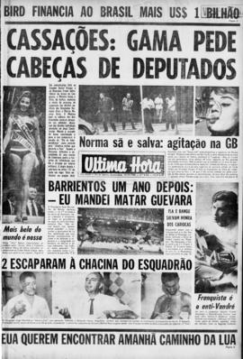 Última Hora [jornal]. Rio de Janeiro-RJ, 10 out. 1968 [ed. vespertina].