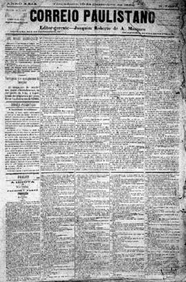 Correio paulistano [jornal], [s/n]. São Paulo-SP, 19 dez. 1882.