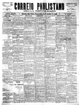 Correio paulistano [jornal], [s/n]. São Paulo-SP, 11 out. 1892.