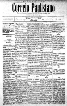 Correio paulistano [jornal], [s/n]. São Paulo-SP, 25 dez. 1881.