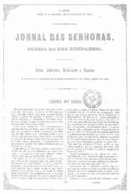 O Jornal das senhoras [jornal], a. 3, t. 6, [s/n]. Rio de Janeiro-RJ, 22 out. 1854.