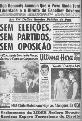 Última Hora [jornal]. Rio de Janeiro-RJ, 22 nov. 1965 [ed. vespertina].