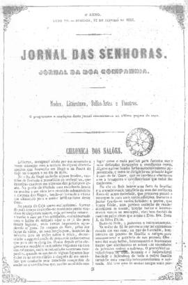 O Jornal das senhoras [jornal], a. 4, t. 7, [s/n]. Rio de Janeiro-RJ, 21 jan. 1855.