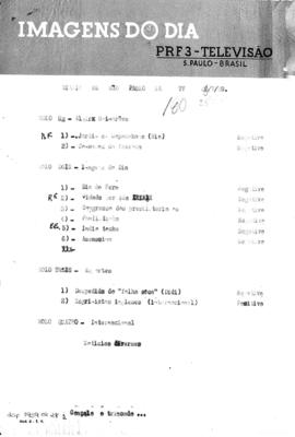TV Tupi [emissora]. Diário de São Paulo na T.V. [programa]. Roteiro [televisivo], 28 jul. 1959.