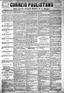 Correio paulistano [jornal], [s/n]. São Paulo-SP, 22 nov. 1883.