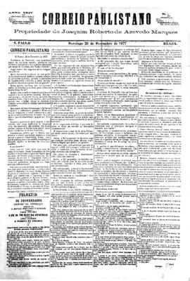 Correio paulistano [jornal], [s/n]. São Paulo-SP, 23 dez. 1877.