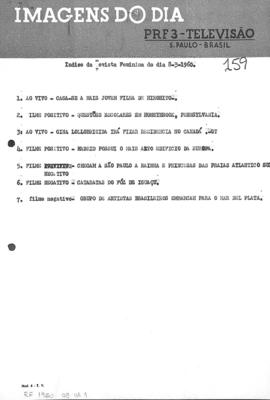 TV Tupi [emissora]. Revista Feminina [programa]. Roteiro [televisivo], 08 mar. 1960.
