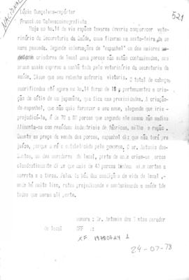 TV Tupi [emissora]. Dossiê subsidiário [programa não identificado], 24 jul. 1978.