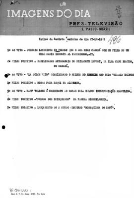 TV Tupi [emissora]. Revista Feminina [programa]. Roteiro [televisivo], 27 dez. 1961.