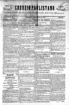 Correio paulistano [jornal], [s/n]. São Paulo-SP, 30 mai. 1878.