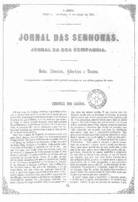 O Jornal das senhoras [jornal], a. 3, t. 5, [s/n]. Rio de Janeiro-RJ, 11 jun. 1854.