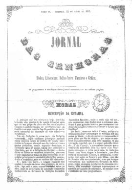 O Jornal das senhoras [jornal], t. 4, [s/n]. Rio de Janeiro-RJ, 24 jul. 1853.