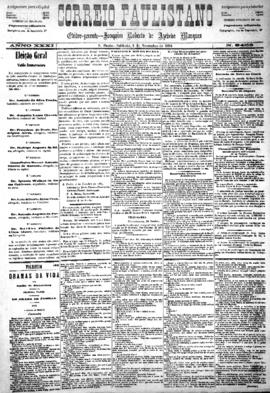 Correio paulistano [jornal], [s/n]. São Paulo-SP, 01 nov. 1884.