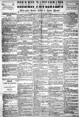 Correio paulistano [jornal], [s/n]. São Paulo-SP, 23 jul. 1884.