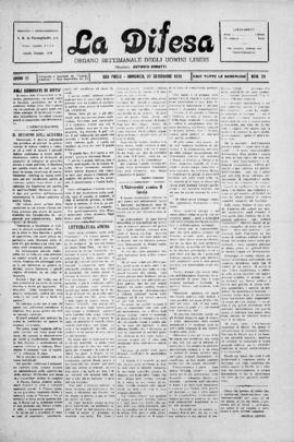 La Difesa [jornal], a. 3, n. 39. São Paulo-SP, 27 set. 1925.