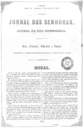 O Jornal das senhoras [jornal], a. 4, t. 7, [s/n]. Rio de Janeiro-RJ, 17 jun. 1855.