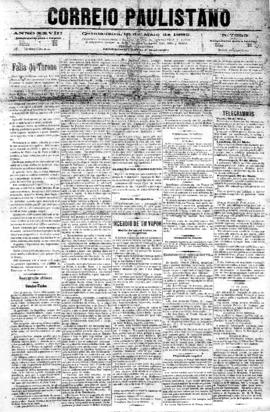 Correio paulistano [jornal], [s/n]. São Paulo-SP, 18 mai. 1882.