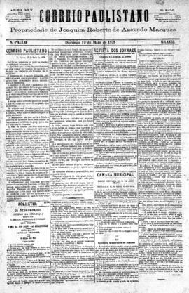 Correio paulistano [jornal], [s/n]. São Paulo-SP, 19 mai. 1878.