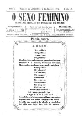 O Sexo feminino [jornal], a. 1, n. 32. Campanha-MG, 09 mai. 1874.