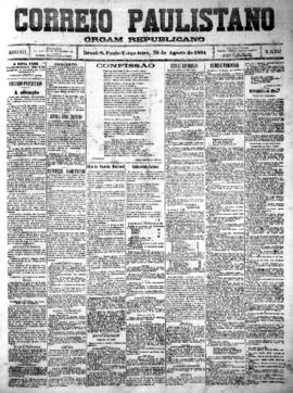 Correio paulistano [jornal], [s/n]. São Paulo-SP, 28 ago. 1894.