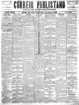 Correio paulistano [jornal], [s/n]. São Paulo-SP, 06 jun. 1893.