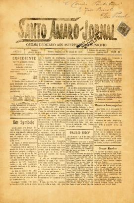 Santo Amaro-Jornal [jornal], a. 1, n. 8. Santo Amaro-SP, 14 abr. 1929.