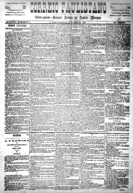 Correio paulistano [jornal], [s/n]. São Paulo-SP, 31 jul. 1885.