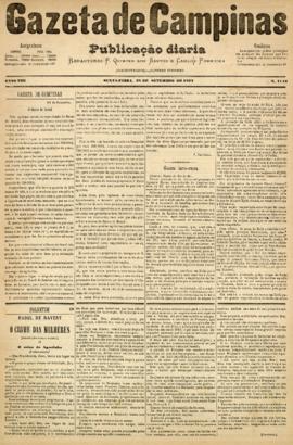 Gazeta de Campinas [jornal], a. 8, n. 1141. Campinas-SP, 28 set. 1877.